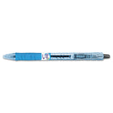 B2p Bottle-2-pen Retractable Ballpoint Pen, 0.7mm, Black Ink, Translucent Blue Barrel, Dozen