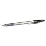 Better Stick Ballpoint Pen, Fine 0.7mm, Black Ink, Smoke Barrel, Dozen