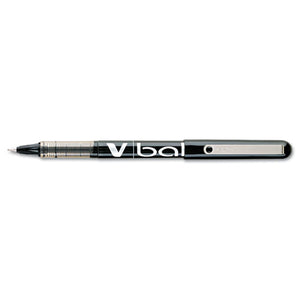 Vball Liquid Ink Stick Roller Ball Pen, Fine 0.7mm, Black Ink-barrel, Dozen