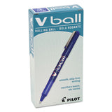 Vball Liquid Ink Stick Roller Ball Pen, Fine 0.7mm, Blue Ink-barrel, Dozen
