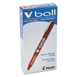 Vball Liquid Ink Stick Roller Ball Pen, 0.5mm, Red Ink-barrel, Dozen