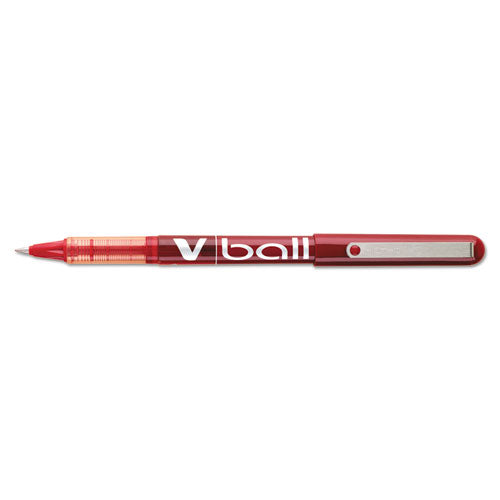 Vball Liquid Ink Stick Roller Ball Pen, 0.5mm, Red Ink-barrel, Dozen
