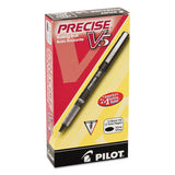 Precise V5 Stick Roller Ball Pen, Extra-fine 0.5mm, Black Ink-barrel, Dozen