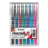 Precise V5 Stick Roller Ball Pen, Extra-fine 0.5mm, Blue Ink-barrel, Dozen