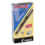 Precise V7 Stick Roller Ball Pen, Fine 0.7mm, Black Ink-barrel, Dozen