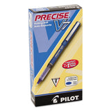 Precise V7 Stick Roller Ball Pen, Fine 0.7mm, Blue Ink-barrel, Dozen