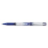 Vball Grip Liquid Ink Stick Roller Ball Pen, .5mm, Blue Ink, Blue-white Barrel, Dozen