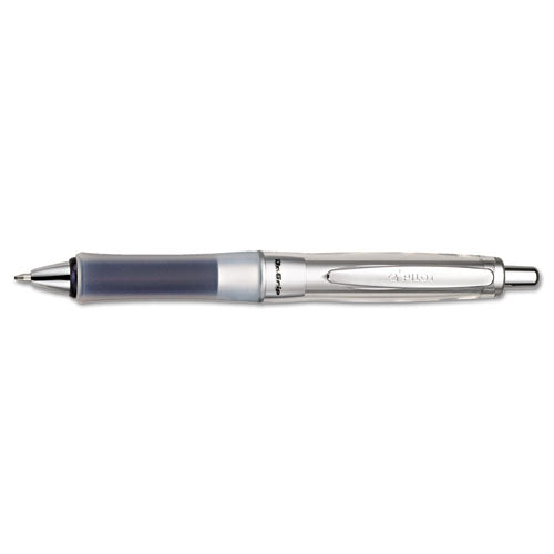 Dr. Grip Center Of Gravity Retractable Ballpoint Pen, 1mm, Black Ink, Silver-gray Barrel