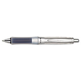 Dr. Grip Center Of Gravity Retractable Ballpoint Pen, 1mm, Black Ink, Silver-navy Barrel