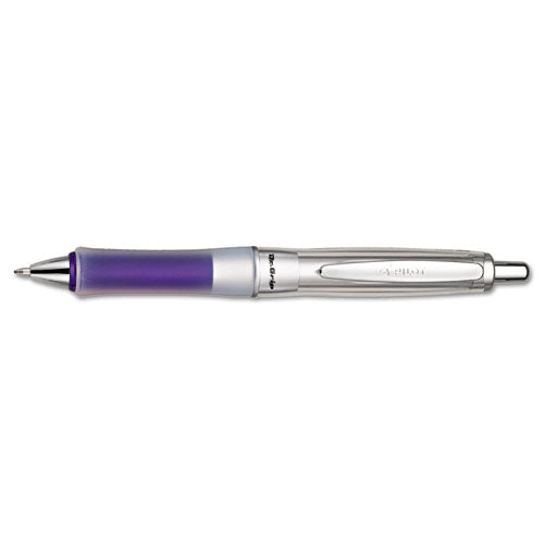 Dr. Grip Center Of Gravity Retractable Ballpoint Pen, 1mm, Black Ink, Silver-navy Barrel