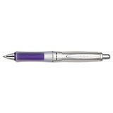 Dr. Grip Center Of Gravity Retractable Ballpoint Pen, 1mm, Black Ink, Silver-navy Barrel