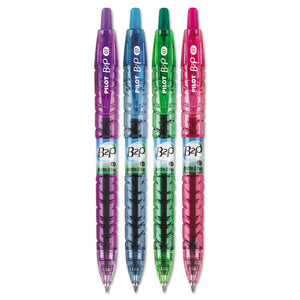 B2p Bottle-2-pen Recycled Retractable Gel Pen, 0.7mm, Assorted Ink-barrel, 4-pack