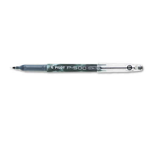 Precise P-500 Stick Gel Pen, Extra-fine 0.5mm, Black Ink-barrel, Dozen