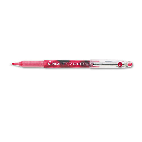 Precise P-700 Stick Gel Pen, Fine 0.7mm, Red Ink-barrel, Dozen