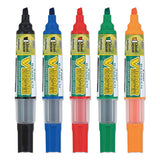 Begreen V Board Master Dry Erase Marker, Medium Chisel Tip, Assorted Colors, 5-pack