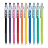 Frixion Colorsticks Erasable Gel Pen, Stick, Fine 0.7 Mm, Ten Assorted Ink And Barrel Colors, 36-pack