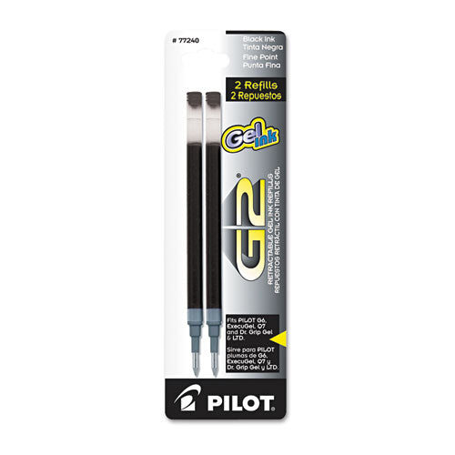Refill For Pilot Gel Pens, Fine Point, Black Ink, 2-pack