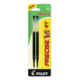 Refill For Pilot Precise V5 Rt Rolling Ball, Extra-fine Point, Black Ink, 2-pack