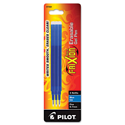 Refill For Pilot Frixion Erasable, Frixion Ball, Frixion Clicker And Frixion Lx Gel Ink Pens, Fine Point, Blue Ink, 3-pack