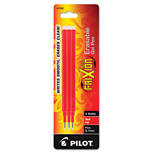 Refill For Pilot Frixion Erasable, Frixion Ball, Frixion Clicker And Frixion Lx Gel Ink Pens, Fine Point, Red Ink, 3-pack