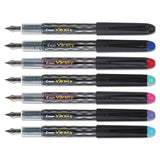 Varsity Fountain Pen, 1mm, Assorted Ink, Gray Pattern Wrap Barrel, 7-set