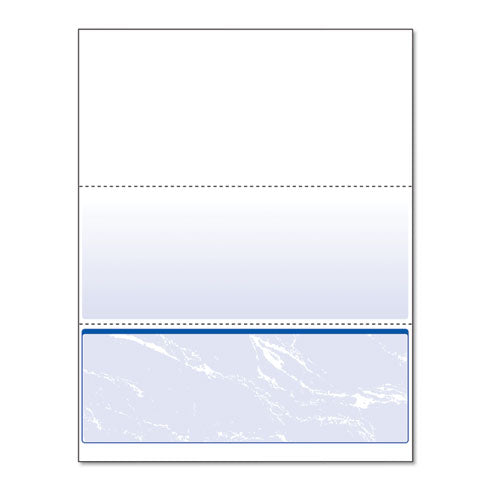 Standard Security Check, 11 Features, 8.5 X 11, Blue Marble Bottom, 500-ream