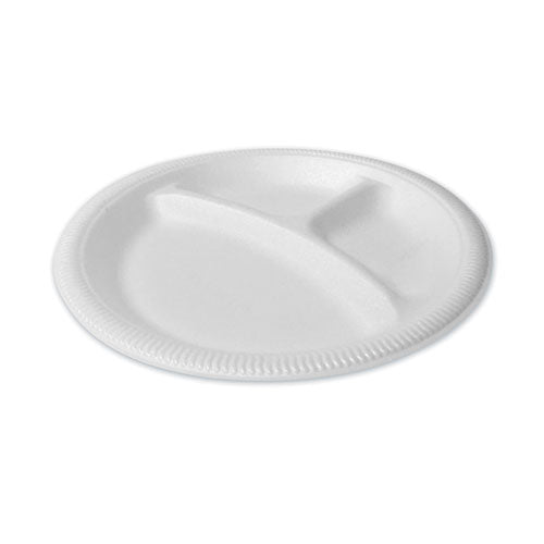 Foam Dinnerware, Plate, 3-compartment, 9