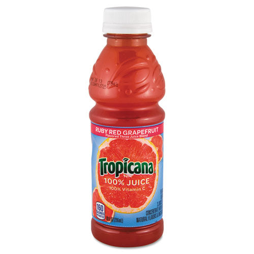 100% Juice, Ruby Red Grapefruit, 10oz Bottle, 24-carton