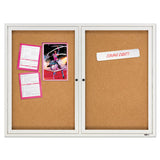 Enclosed Cork Bulletin Board, Cork-fiberboard, 48" X 36", Silver Aluminum Frame