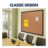 Classic Series Cork Bulletin Board, 24x18, Black Aluminum Frame