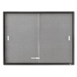 Enclosed Bulletin Board, Fabric-cork-glass, 48 X 36, Gray, Aluminum Frame