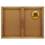 Enclosed Bulletin Board, Natural Cork-fiberboard, 72 X 36, Silver Aluminum Frame