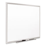 Classic Series Porcelain Magnetic Board, 36 X 24, White, Silver Aluminum Frame