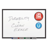 Classic Porcelain Magnetic Whiteboard, 72 X 48, Black Aluminum Frame