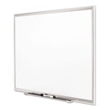 Classic Series Porcelain Magnetic Board, 72 X 48, White, Silver Aluminum Frame