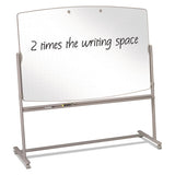 Total Erase Reversible Mobile Easel, 72 X 48, White Surface, Neutral Frame