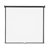 Wall Or Ceiling Projection Screen, 70 X 70, White Matte, Black Matte Casing