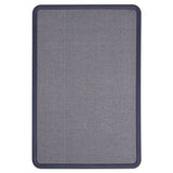 Contour Fabric Bulletin Board, 36 X 24, Light Blue, Plastic Navy Blue Frame