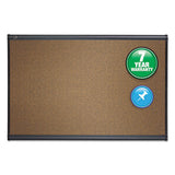 Prestige Bulletin Board, Brown Graphite-blend Surface, 36 X 24, Cherry Frame