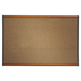 Prestige Bulletin Board, Brown Graphite-blend Surface, 36 X 24, Cherry Frame