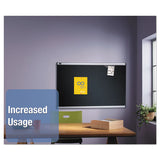 Prestige Embossed Foam Bulletin Board, 36 X 24, Black, Aluminum Frame