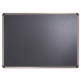 Prestige Euro-style Embossed Foam Bulletin Board, 36 X 24, Black-aluminum Frame