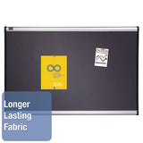 Prestige Bulletin Board, Diamond Mesh Fabric, 72 X 48, Gray-aluminum Frame