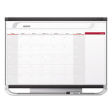 Prestige 2 Magnetic Total Erase Monthly Calendar, 48 X 36, Graphite Color Frame