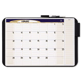 Tack And Write Monthly Calendar Board, 23 X 17, White Surface, Black Frame