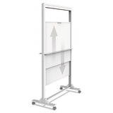 Motion Dual-track Mobile Magnetic Dry-erase Easel, Two 40 1-2 X 34 Panels, White