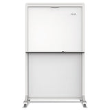 Motion Dual-track Mobile Magnetic Dry-erase Easel, Two 40 1-2 X 34 Panels, White