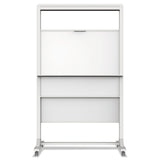 Motion Dual-track Mobile Magnetic Dry-erase Easel, Two 40 1-2 X 34 Panels, White