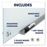 Infinity Magnetic Glass Marker Board, 24 X18, White