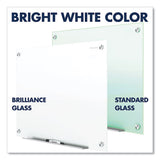 Brilliance Glass Dry-erase Boards, 48 X 48, White Surface